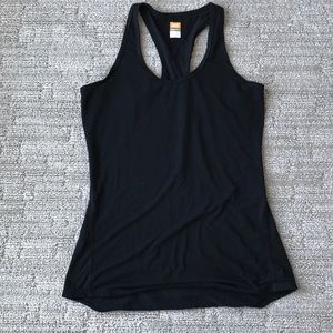 Lucy black racerback yoga top, small
